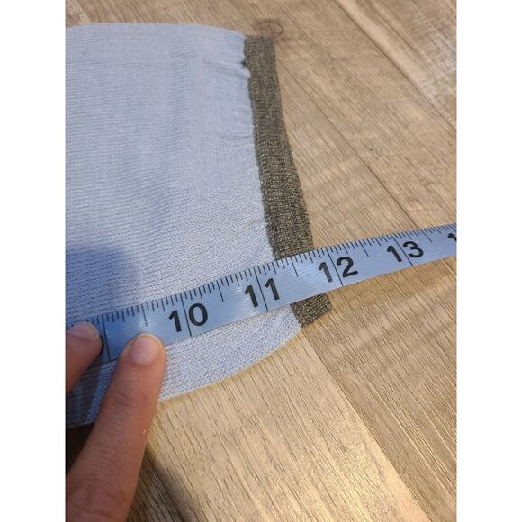 Salon studio medium womens blue and gray knit sweater with 3/4 sleeves - Picture 8 of 8